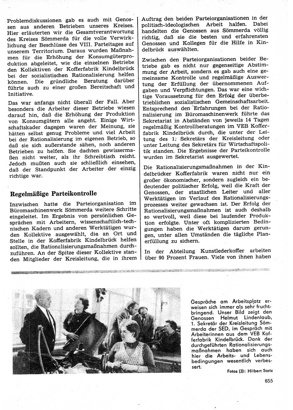 Neuer Weg (NW), Organ des Zentralkomitees (ZK) der SED (Sozialistische Einheitspartei Deutschlands) für Fragen des Parteilebens, 27. Jahrgang [Deutsche Demokratische Republik (DDR)] 1972, Seite 655 (NW ZK SED DDR 1972, S. 655)