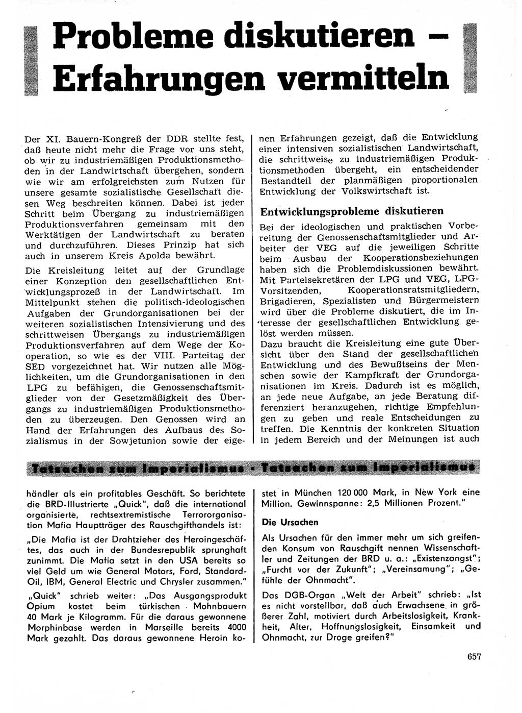 Neuer Weg (NW), Organ des Zentralkomitees (ZK) der SED (Sozialistische Einheitspartei Deutschlands) für Fragen des Parteilebens, 27. Jahrgang [Deutsche Demokratische Republik (DDR)] 1972, Seite 657 (NW ZK SED DDR 1972, S. 657)