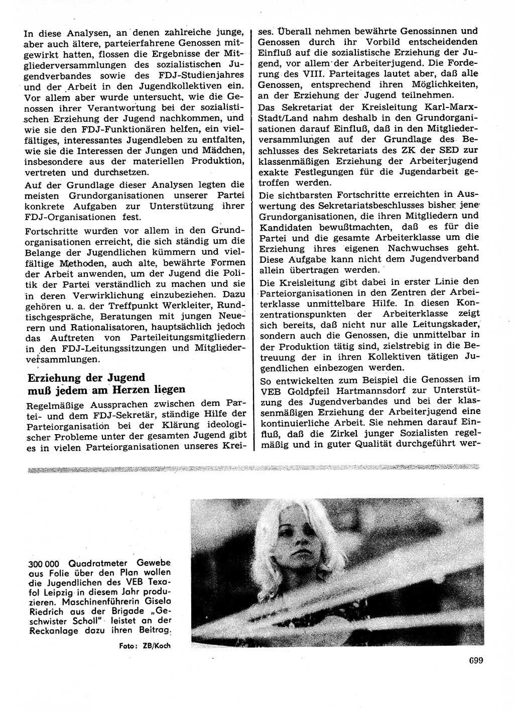 Neuer Weg (NW), Organ des Zentralkomitees (ZK) der SED (Sozialistische Einheitspartei Deutschlands) für Fragen des Parteilebens, 27. Jahrgang [Deutsche Demokratische Republik (DDR)] 1972, Seite 699 (NW ZK SED DDR 1972, S. 699)
