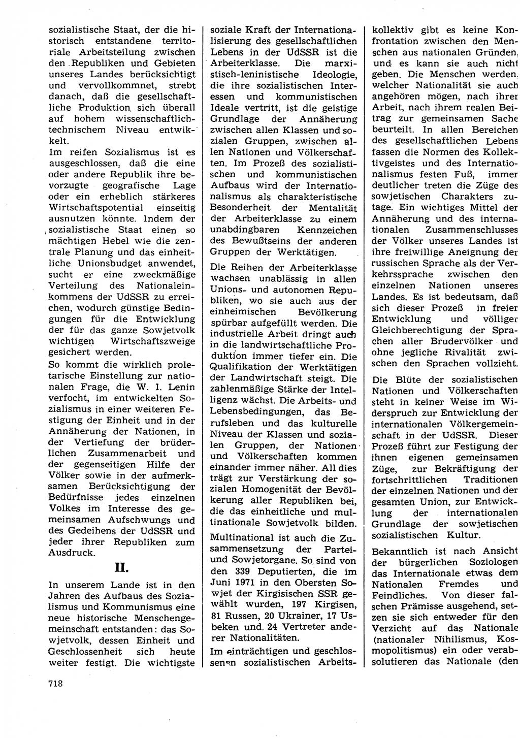 Neuer Weg (NW), Organ des Zentralkomitees (ZK) der SED (Sozialistische Einheitspartei Deutschlands) für Fragen des Parteilebens, 27. Jahrgang [Deutsche Demokratische Republik (DDR)] 1972, Seite 718 (NW ZK SED DDR 1972, S. 718)
