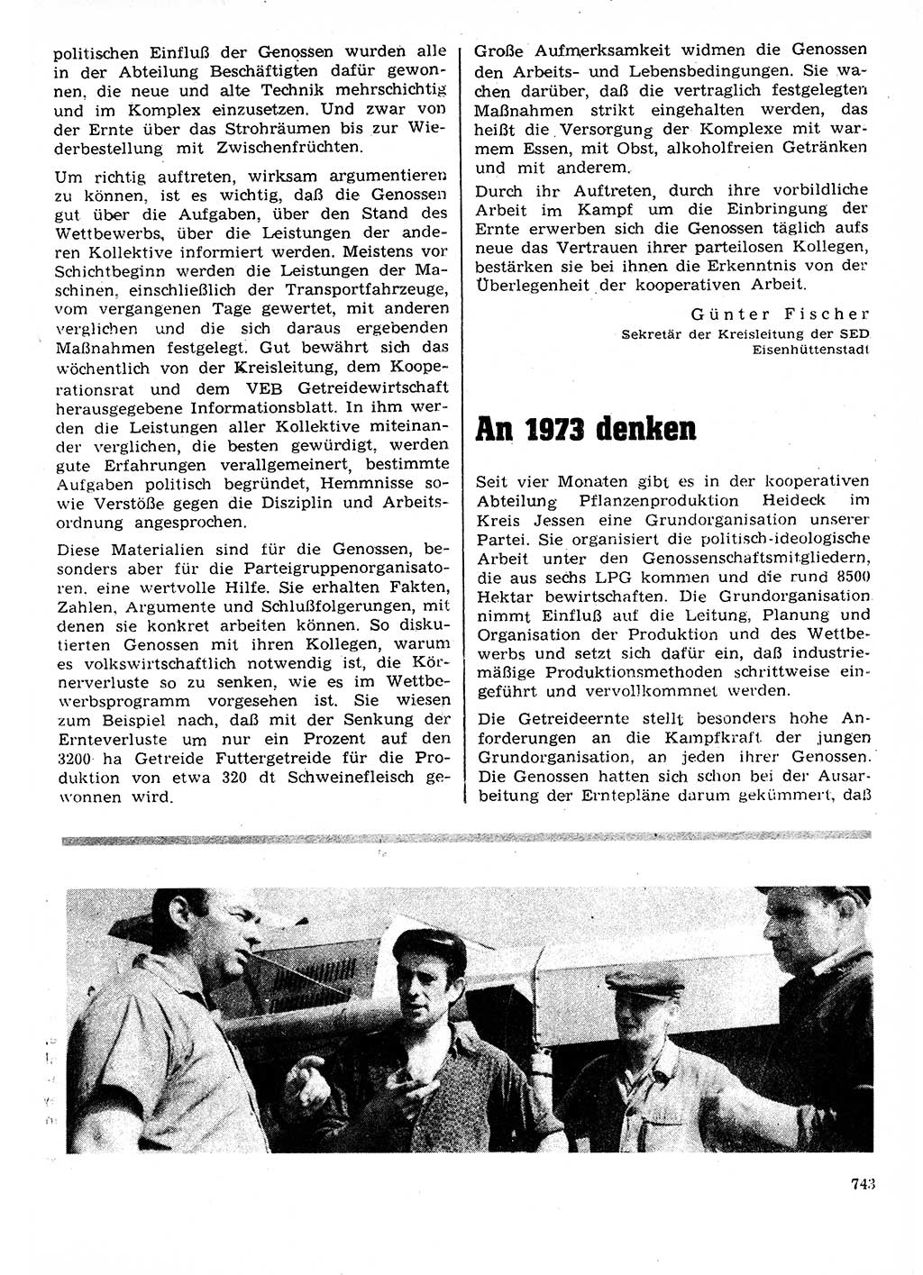 Neuer Weg (NW), Organ des Zentralkomitees (ZK) der SED (Sozialistische Einheitspartei Deutschlands) für Fragen des Parteilebens, 27. Jahrgang [Deutsche Demokratische Republik (DDR)] 1972, Seite 743 (NW ZK SED DDR 1972, S. 743)
