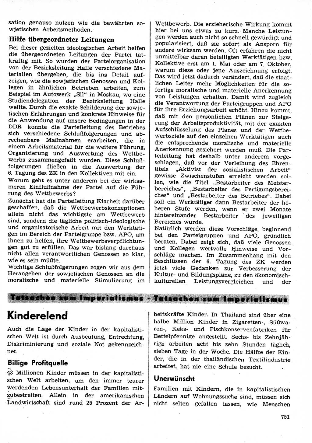 Neuer Weg (NW), Organ des Zentralkomitees (ZK) der SED (Sozialistische Einheitspartei Deutschlands) für Fragen des Parteilebens, 27. Jahrgang [Deutsche Demokratische Republik (DDR)] 1972, Seite 751 (NW ZK SED DDR 1972, S. 751)