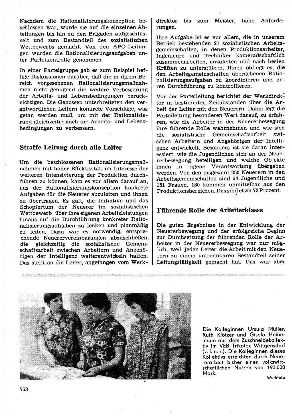 Neuer Weg (NW), Organ des Zentralkomitees (ZK) der SED (Sozialistische Einheitspartei Deutschlands) für Fragen des Parteilebens, 27. Jahrgang [Deutsche Demokratische Republik (DDR)] 1972, Seite 758 (NW ZK SED DDR 1972, S. 758)