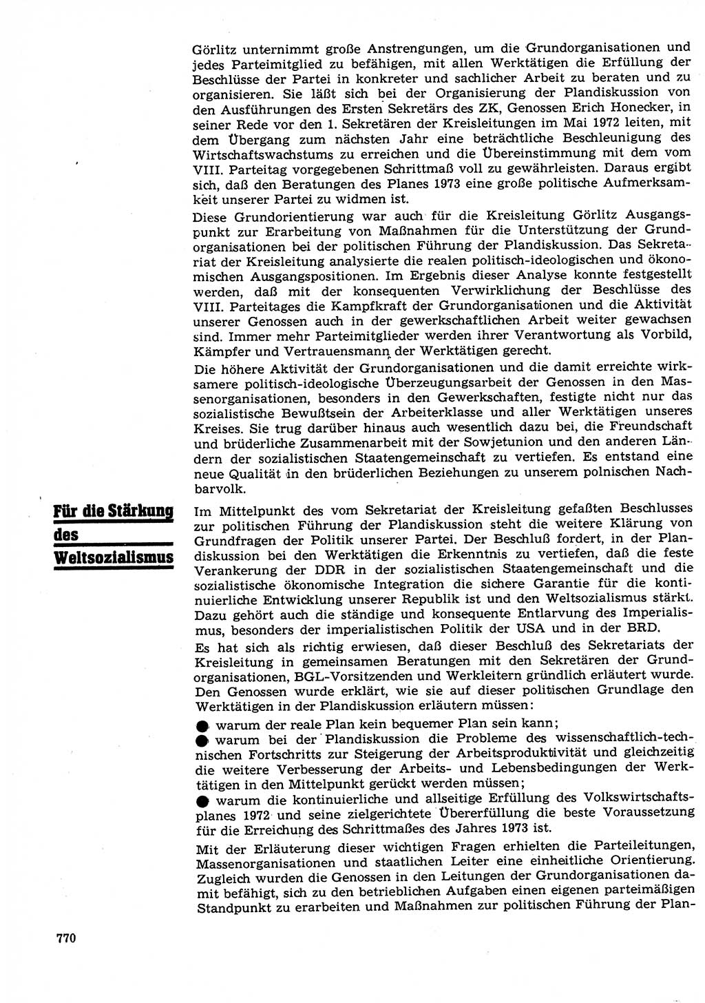 Neuer Weg (NW), Organ des Zentralkomitees (ZK) der SED (Sozialistische Einheitspartei Deutschlands) für Fragen des Parteilebens, 27. Jahrgang [Deutsche Demokratische Republik (DDR)] 1972, Seite 770 (NW ZK SED DDR 1972, S. 770)