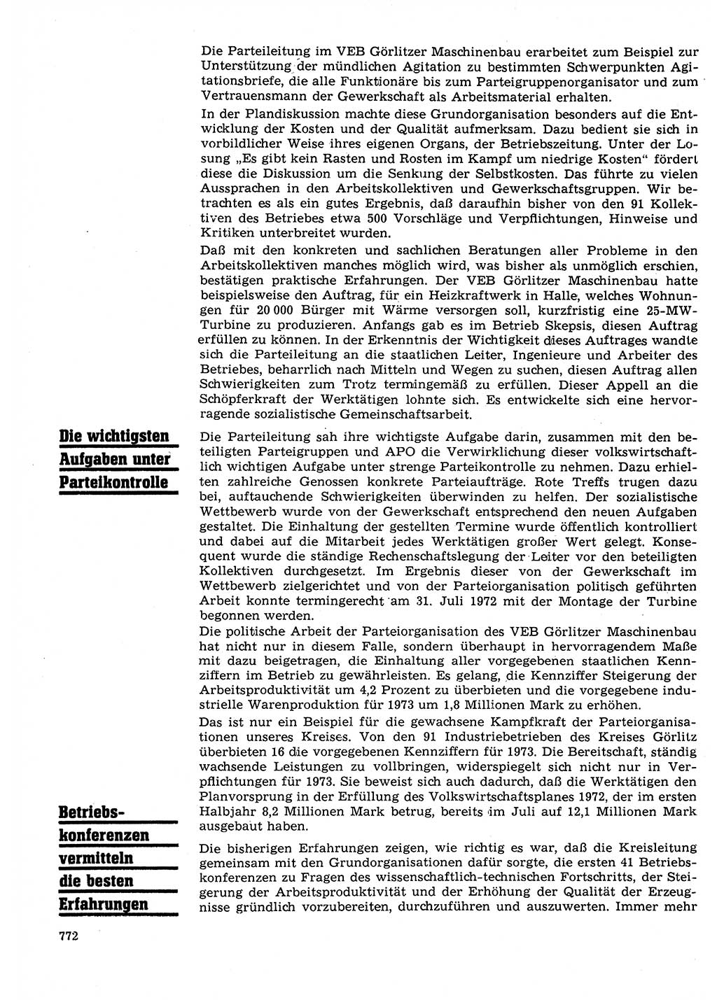 Neuer Weg (NW), Organ des Zentralkomitees (ZK) der SED (Sozialistische Einheitspartei Deutschlands) für Fragen des Parteilebens, 27. Jahrgang [Deutsche Demokratische Republik (DDR)] 1972, Seite 772 (NW ZK SED DDR 1972, S. 772)