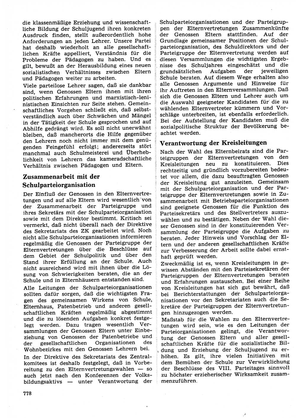 Neuer Weg (NW), Organ des Zentralkomitees (ZK) der SED (Sozialistische Einheitspartei Deutschlands) für Fragen des Parteilebens, 27. Jahrgang [Deutsche Demokratische Republik (DDR)] 1972, Seite 778 (NW ZK SED DDR 1972, S. 778)