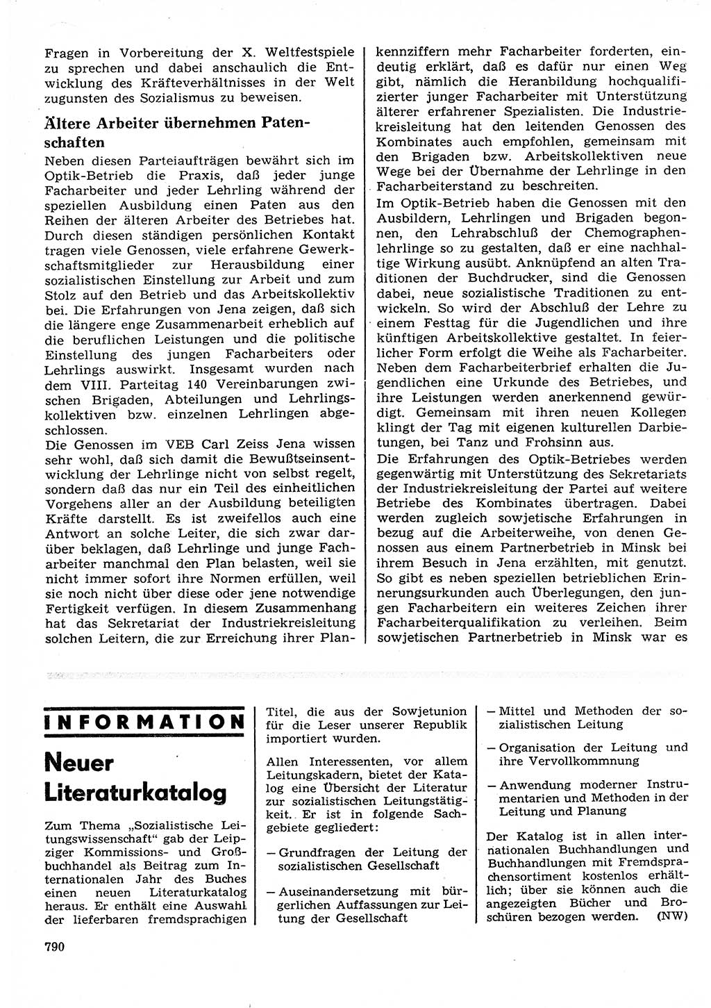 Neuer Weg (NW), Organ des Zentralkomitees (ZK) der SED (Sozialistische Einheitspartei Deutschlands) für Fragen des Parteilebens, 27. Jahrgang [Deutsche Demokratische Republik (DDR)] 1972, Seite 790 (NW ZK SED DDR 1972, S. 790)