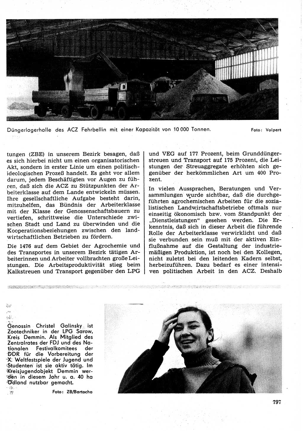Neuer Weg (NW), Organ des Zentralkomitees (ZK) der SED (Sozialistische Einheitspartei Deutschlands) für Fragen des Parteilebens, 27. Jahrgang [Deutsche Demokratische Republik (DDR)] 1972, Seite 797 (NW ZK SED DDR 1972, S. 797)