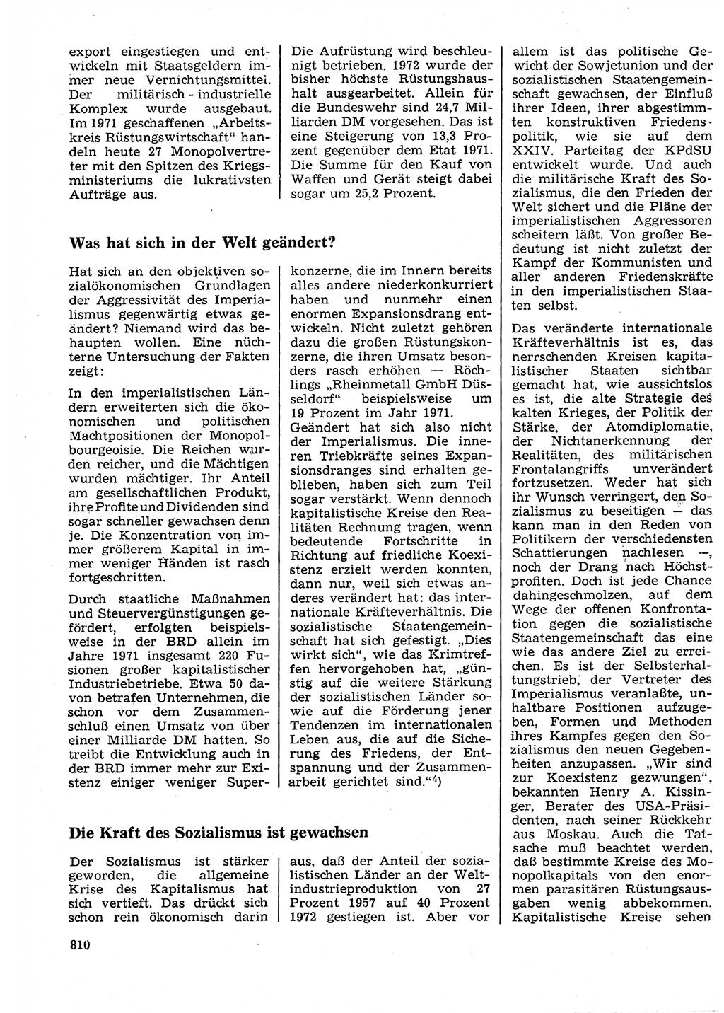 Neuer Weg (NW), Organ des Zentralkomitees (ZK) der SED (Sozialistische Einheitspartei Deutschlands) für Fragen des Parteilebens, 27. Jahrgang [Deutsche Demokratische Republik (DDR)] 1972, Seite 810 (NW ZK SED DDR 1972, S. 810)