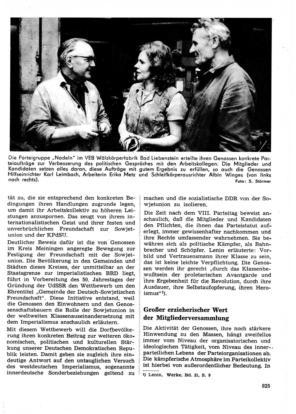 Neuer Weg (NW), Organ des Zentralkomitees (ZK) der SED (Sozialistische Einheitspartei Deutschlands) für Fragen des Parteilebens, 27. Jahrgang [Deutsche Demokratische Republik (DDR)] 1972, Seite 825 (NW ZK SED DDR 1972, S. 825)