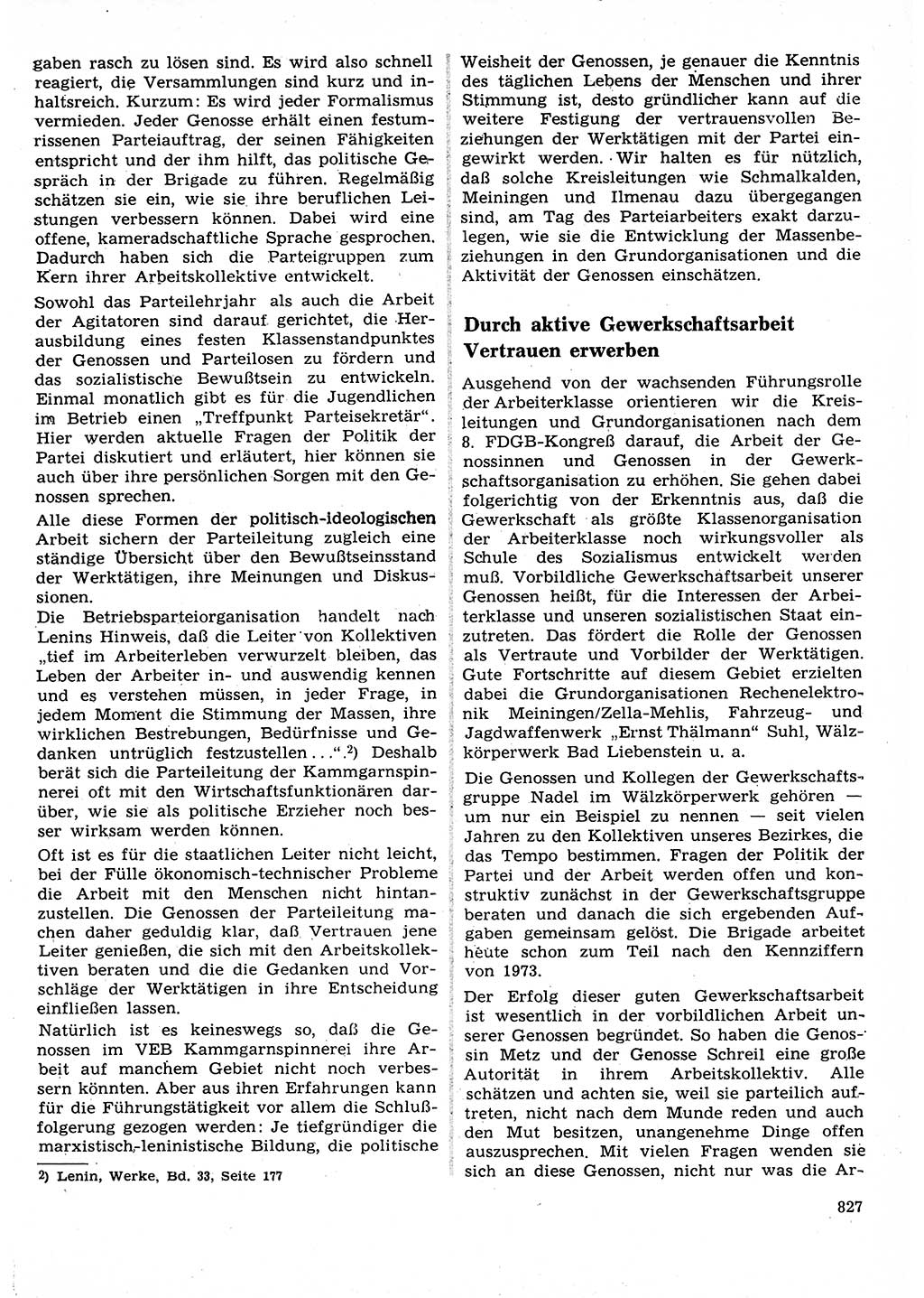Neuer Weg (NW), Organ des Zentralkomitees (ZK) der SED (Sozialistische Einheitspartei Deutschlands) für Fragen des Parteilebens, 27. Jahrgang [Deutsche Demokratische Republik (DDR)] 1972, Seite 827 (NW ZK SED DDR 1972, S. 827)