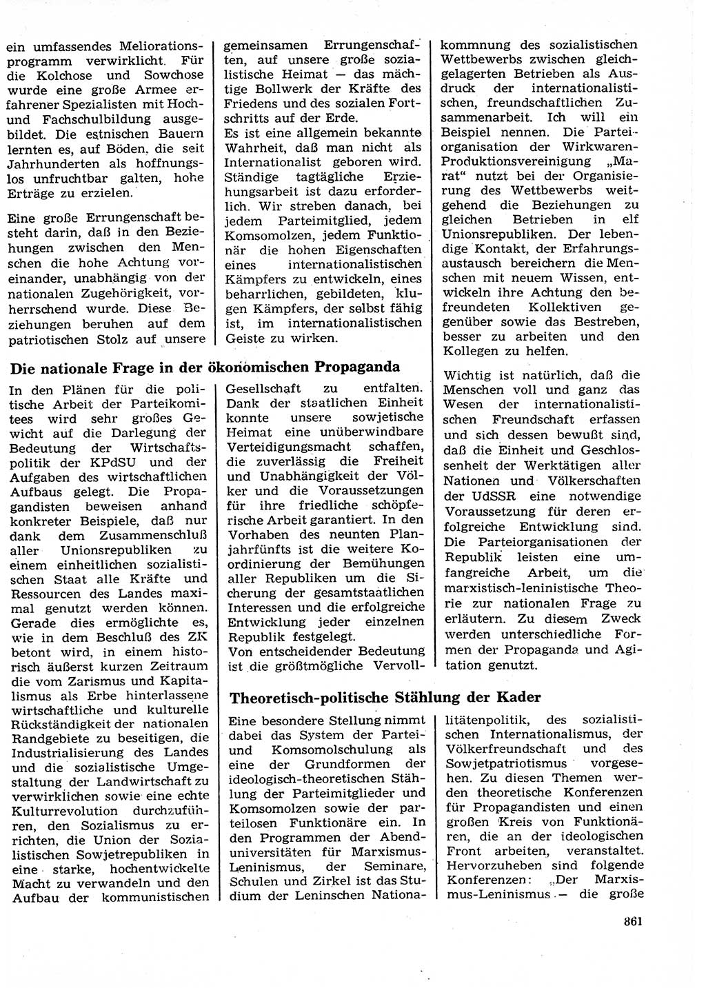 Neuer Weg (NW), Organ des Zentralkomitees (ZK) der SED (Sozialistische Einheitspartei Deutschlands) für Fragen des Parteilebens, 27. Jahrgang [Deutsche Demokratische Republik (DDR)] 1972, Seite 861 (NW ZK SED DDR 1972, S. 861)