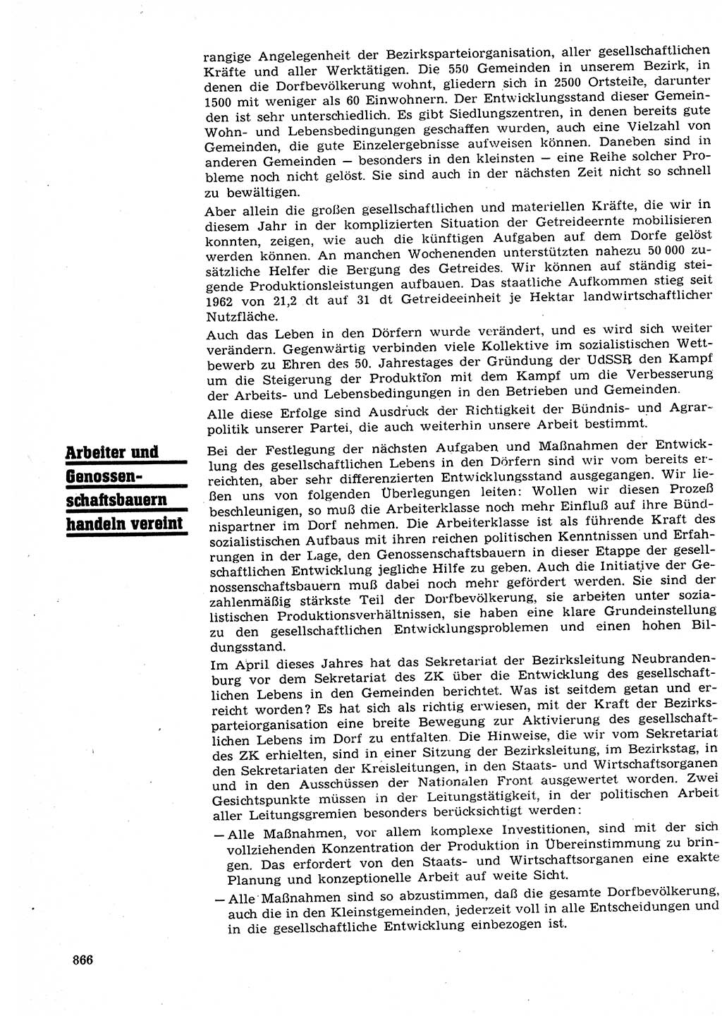 Neuer Weg (NW), Organ des Zentralkomitees (ZK) der SED (Sozialistische Einheitspartei Deutschlands) für Fragen des Parteilebens, 27. Jahrgang [Deutsche Demokratische Republik (DDR)] 1972, Seite 866 (NW ZK SED DDR 1972, S. 866)