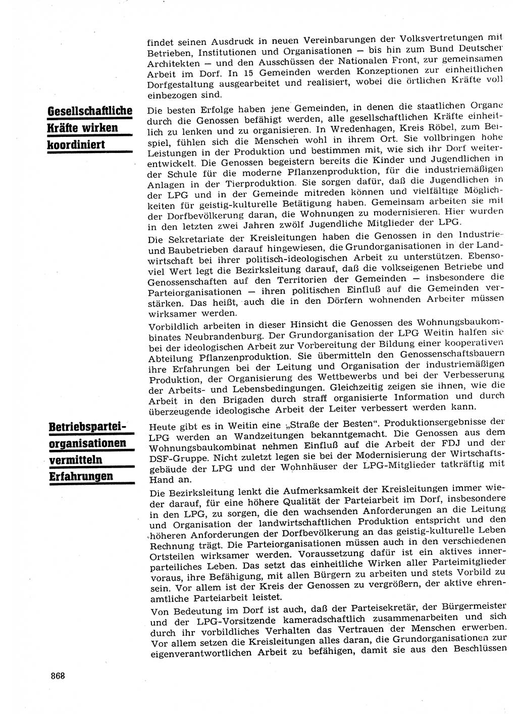 Neuer Weg (NW), Organ des Zentralkomitees (ZK) der SED (Sozialistische Einheitspartei Deutschlands) für Fragen des Parteilebens, 27. Jahrgang [Deutsche Demokratische Republik (DDR)] 1972, Seite 868 (NW ZK SED DDR 1972, S. 868)