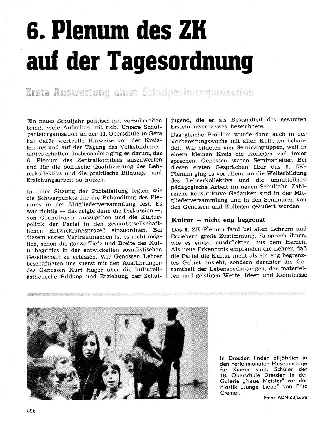 Neuer Weg (NW), Organ des Zentralkomitees (ZK) der SED (Sozialistische Einheitspartei Deutschlands) für Fragen des Parteilebens, 27. Jahrgang [Deutsche Demokratische Republik (DDR)] 1972, Seite 896 (NW ZK SED DDR 1972, S. 896)