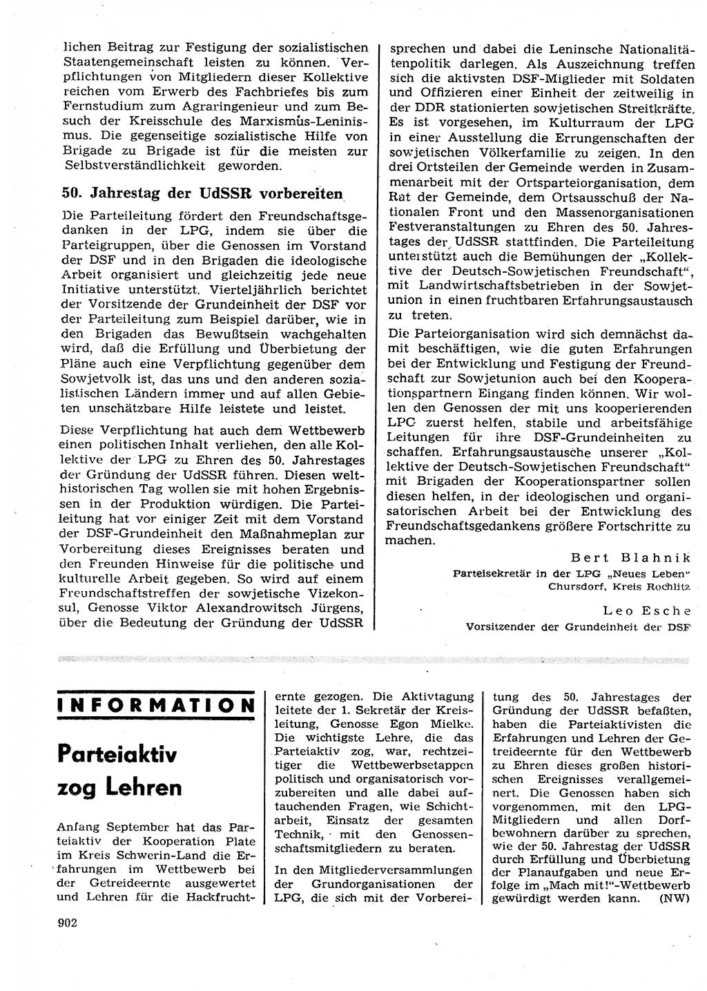 Neuer Weg (NW), Organ des Zentralkomitees (ZK) der SED (Sozialistische Einheitspartei Deutschlands) für Fragen des Parteilebens, 27. Jahrgang [Deutsche Demokratische Republik (DDR)] 1972, Seite 902 (NW ZK SED DDR 1972, S. 902)