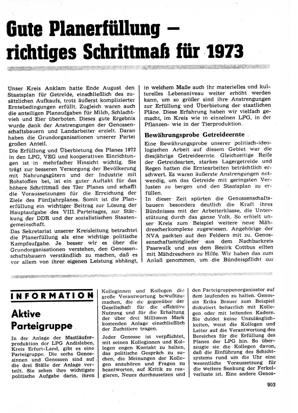 Neuer Weg (NW), Organ des Zentralkomitees (ZK) der SED (Sozialistische Einheitspartei Deutschlands) für Fragen des Parteilebens, 27. Jahrgang [Deutsche Demokratische Republik (DDR)] 1972, Seite 903 (NW ZK SED DDR 1972, S. 903)