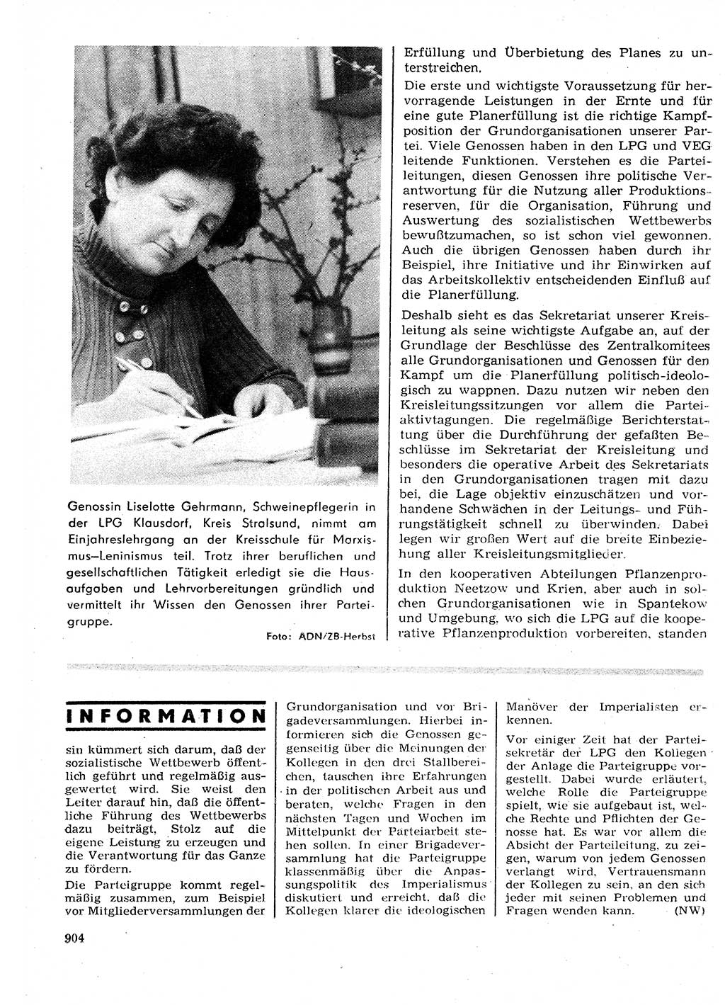 Neuer Weg (NW), Organ des Zentralkomitees (ZK) der SED (Sozialistische Einheitspartei Deutschlands) für Fragen des Parteilebens, 27. Jahrgang [Deutsche Demokratische Republik (DDR)] 1972, Seite 904 (NW ZK SED DDR 1972, S. 904)