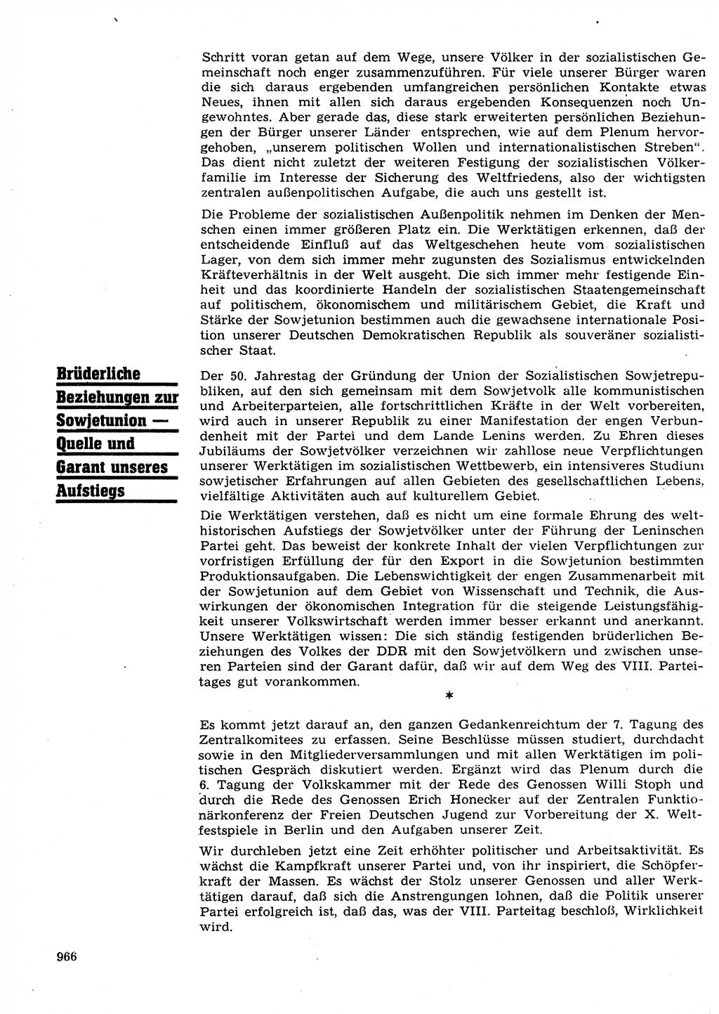 Neuer Weg (NW), Organ des Zentralkomitees (ZK) der SED (Sozialistische Einheitspartei Deutschlands) für Fragen des Parteilebens, 27. Jahrgang [Deutsche Demokratische Republik (DDR)] 1972, Seite 966 (NW ZK SED DDR 1972, S. 966)