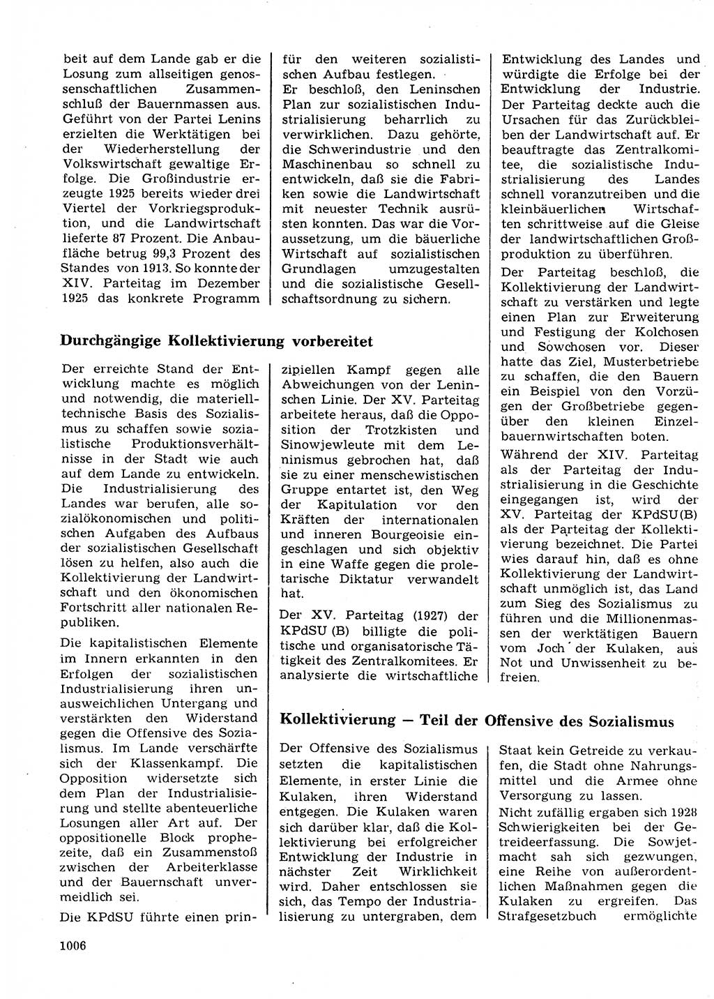 Neuer Weg (NW), Organ des Zentralkomitees (ZK) der SED (Sozialistische Einheitspartei Deutschlands) für Fragen des Parteilebens, 27. Jahrgang [Deutsche Demokratische Republik (DDR)] 1972, Seite 1006 (NW ZK SED DDR 1972, S. 1006)