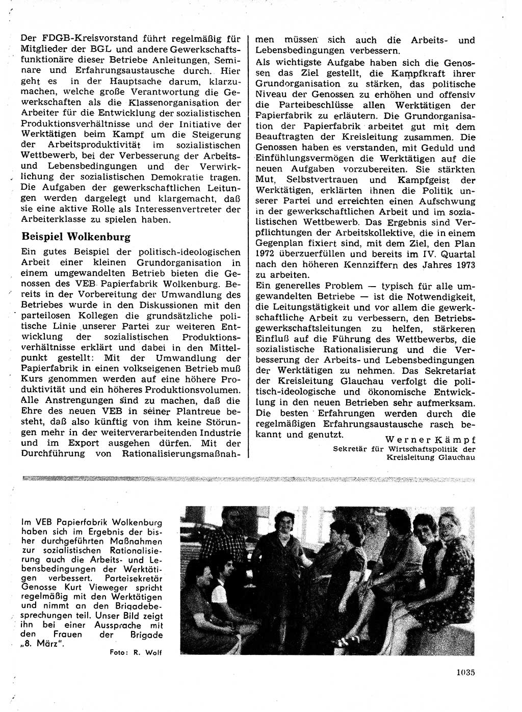 Neuer Weg (NW), Organ des Zentralkomitees (ZK) der SED (Sozialistische Einheitspartei Deutschlands) für Fragen des Parteilebens, 27. Jahrgang [Deutsche Demokratische Republik (DDR)] 1972, Seite 1035 (NW ZK SED DDR 1972, S. 1035)