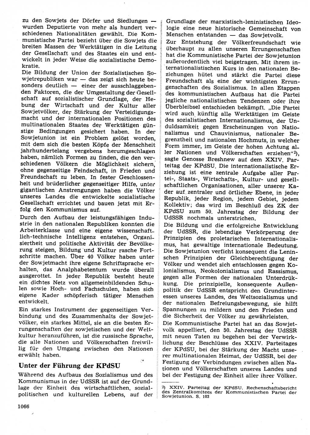 Neuer Weg (NW), Organ des Zentralkomitees (ZK) der SED (Sozialistische Einheitspartei Deutschlands) für Fragen des Parteilebens, 27. Jahrgang [Deutsche Demokratische Republik (DDR)] 1972, Seite 1066 (NW ZK SED DDR 1972, S. 1066)