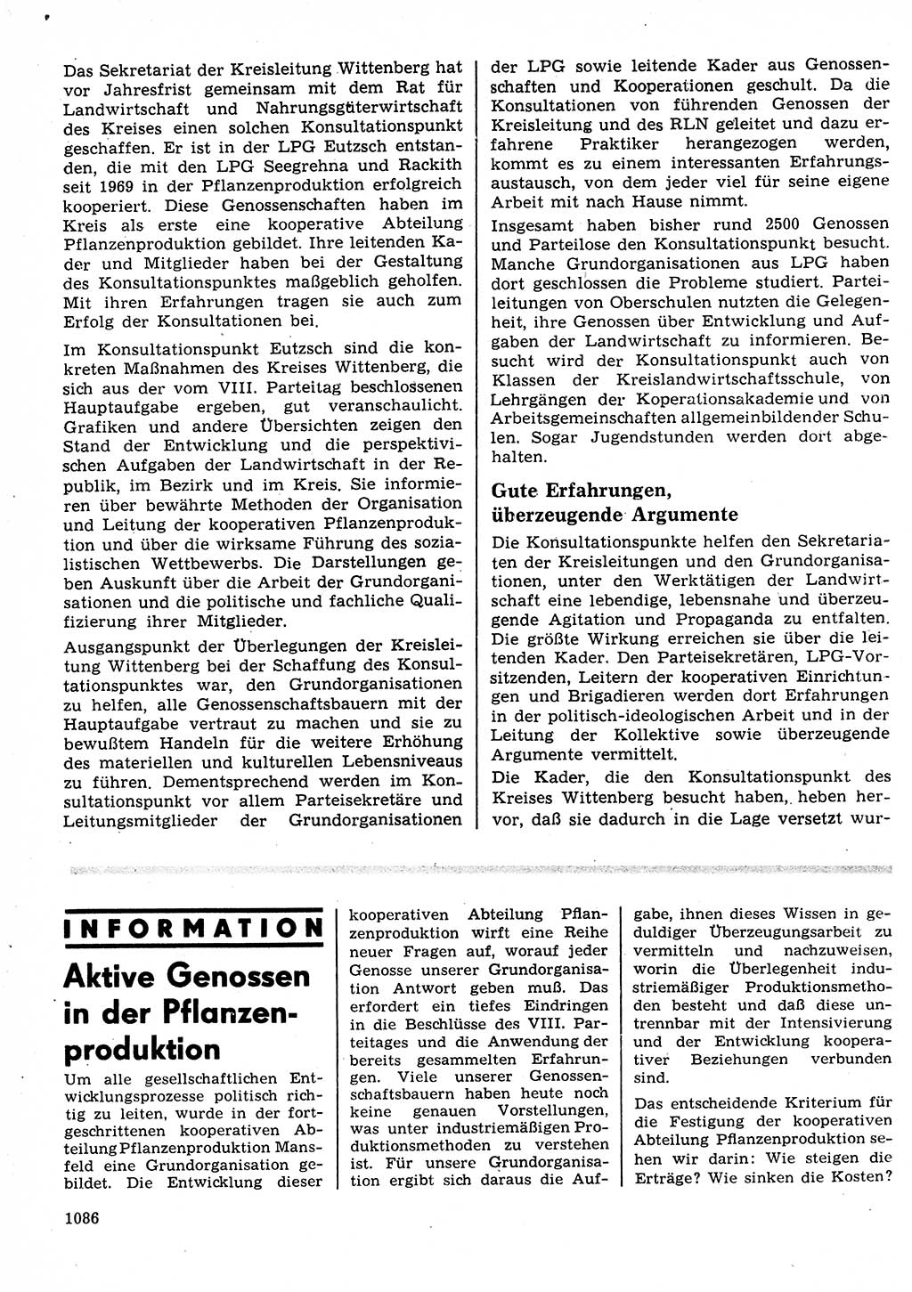 Neuer Weg (NW), Organ des Zentralkomitees (ZK) der SED (Sozialistische Einheitspartei Deutschlands) für Fragen des Parteilebens, 27. Jahrgang [Deutsche Demokratische Republik (DDR)] 1972, Seite 1086 (NW ZK SED DDR 1972, S. 1086)