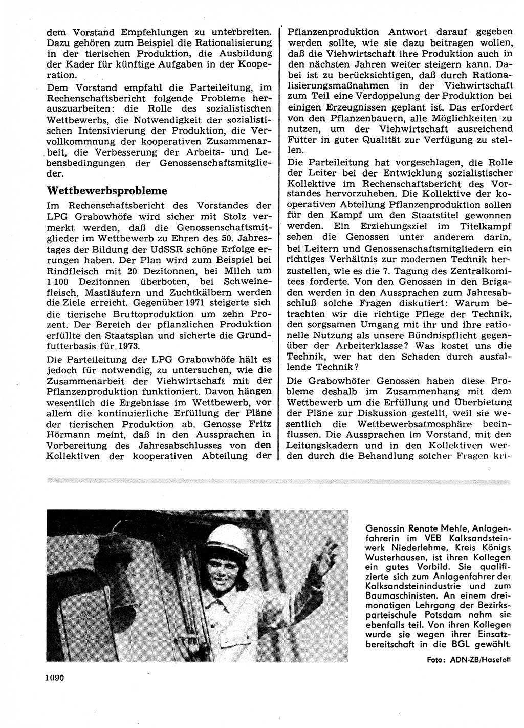 Neuer Weg (NW), Organ des Zentralkomitees (ZK) der SED (Sozialistische Einheitspartei Deutschlands) für Fragen des Parteilebens, 27. Jahrgang [Deutsche Demokratische Republik (DDR)] 1972, Seite 1090 (NW ZK SED DDR 1972, S. 1090)