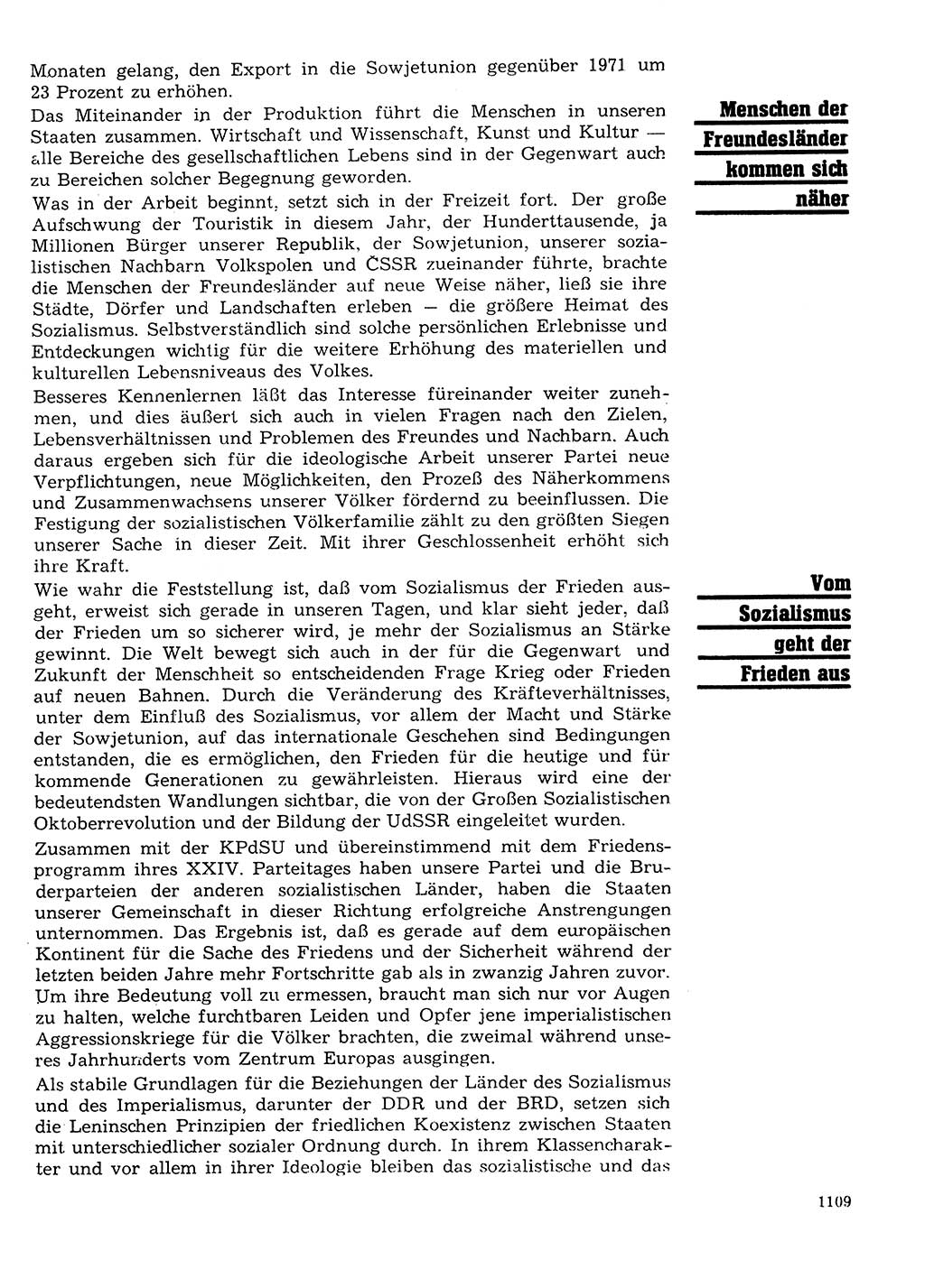 Neuer Weg (NW), Organ des Zentralkomitees (ZK) der SED (Sozialistische Einheitspartei Deutschlands) für Fragen des Parteilebens, 27. Jahrgang [Deutsche Demokratische Republik (DDR)] 1972, Seite 1109 (NW ZK SED DDR 1972, S. 1109)