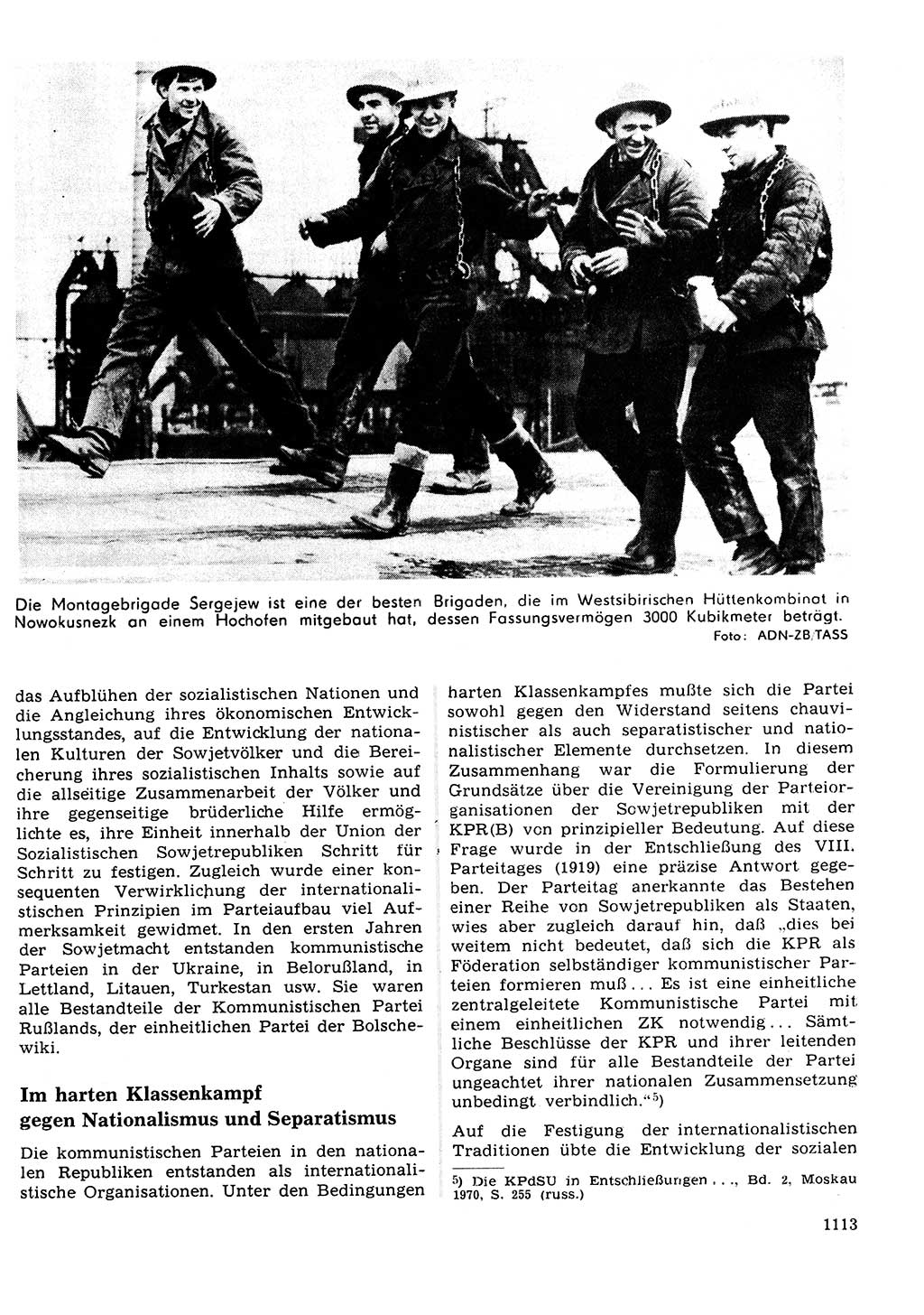 Neuer Weg (NW), Organ des Zentralkomitees (ZK) der SED (Sozialistische Einheitspartei Deutschlands) für Fragen des Parteilebens, 27. Jahrgang [Deutsche Demokratische Republik (DDR)] 1972, Seite 1113 (NW ZK SED DDR 1972, S. 1113)