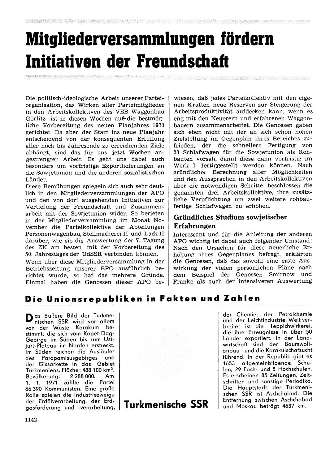 Neuer Weg (NW), Organ des Zentralkomitees (ZK) der SED (Sozialistische Einheitspartei Deutschlands) für Fragen des Parteilebens, 27. Jahrgang [Deutsche Demokratische Republik (DDR)] 1972, Seite 1142 (NW ZK SED DDR 1972, S. 1142)