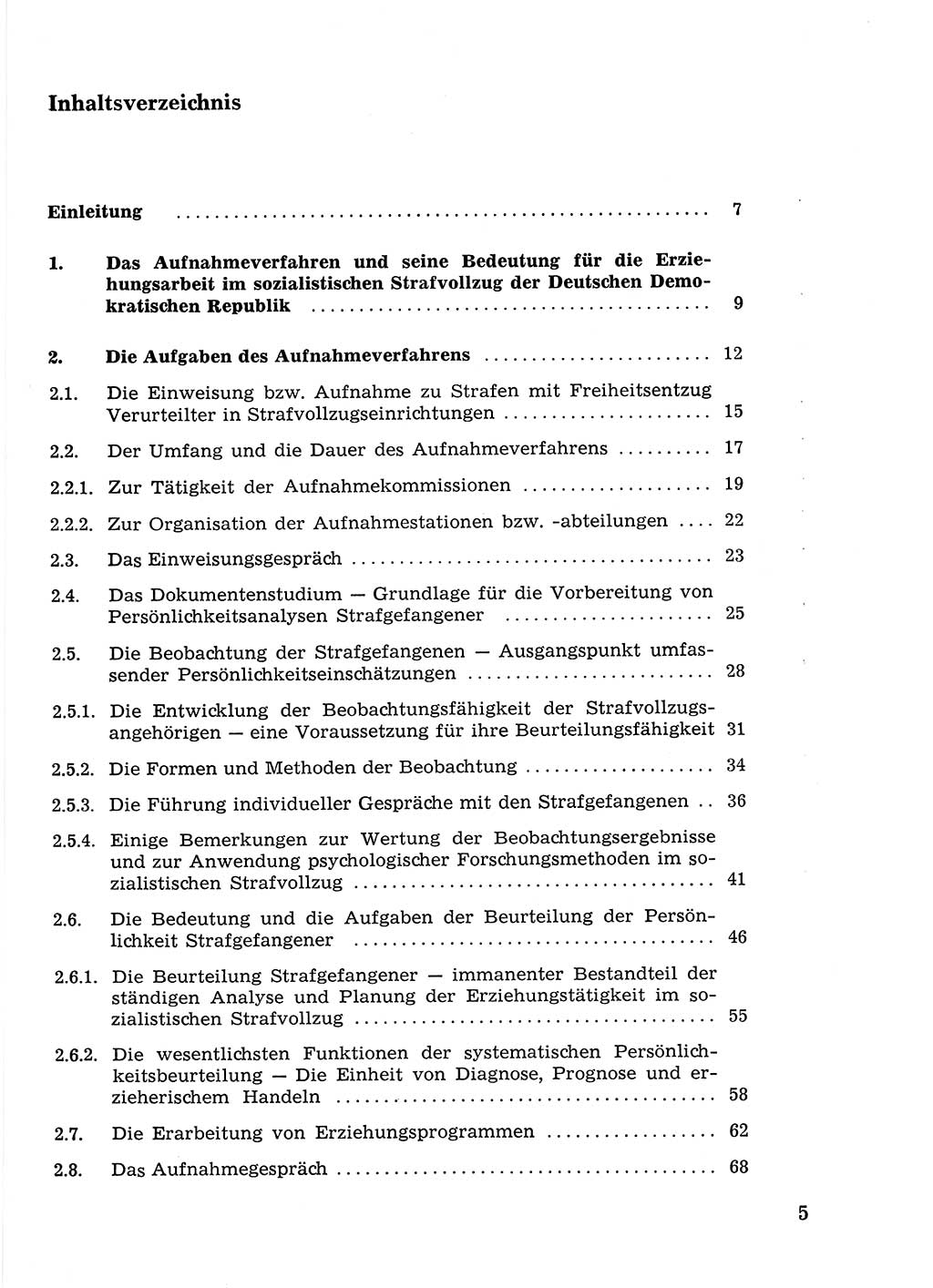 Sozialistischer Strafvollzug (SV) [Deutsche Demokratische Republik (DDR)] 1972, Seite 5 (Soz. SV DDR 1972, S. 5)