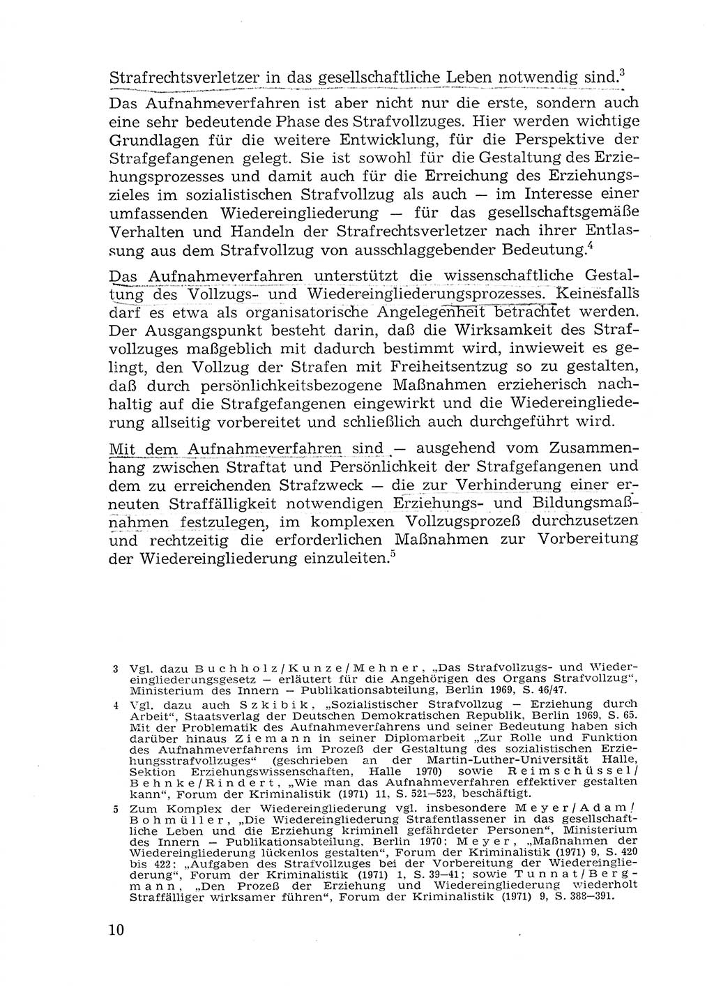 Sozialistischer Strafvollzug (SV) [Deutsche Demokratische Republik (DDR)] 1972, Seite 10 (Soz. SV DDR 1972, S. 10)