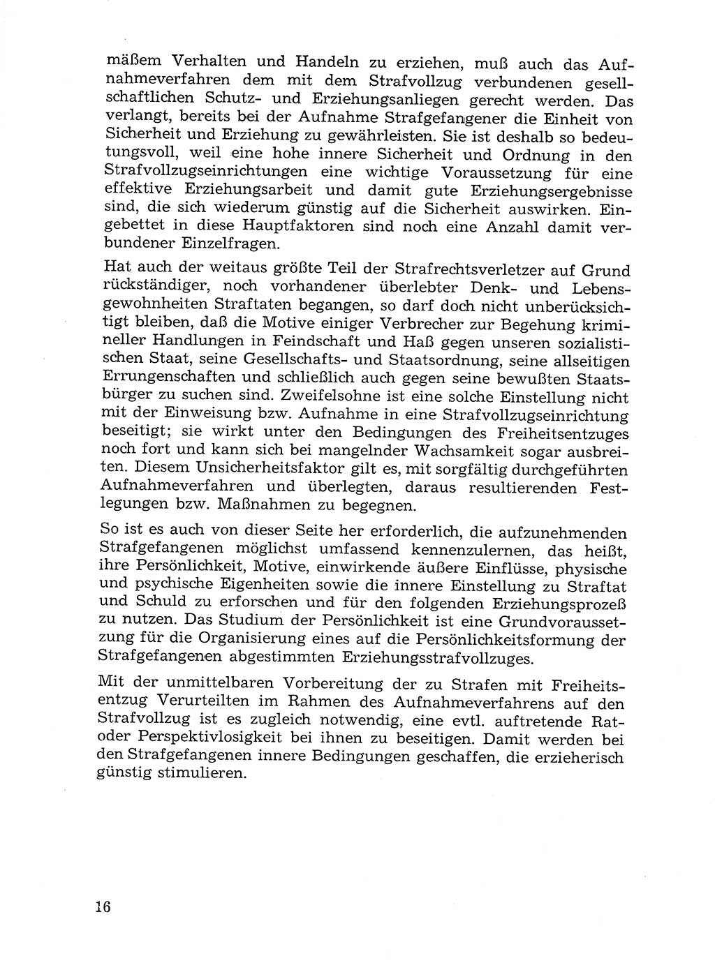 Sozialistischer Strafvollzug (SV) [Deutsche Demokratische Republik (DDR)] 1972, Seite 16 (Soz. SV DDR 1972, S. 16)