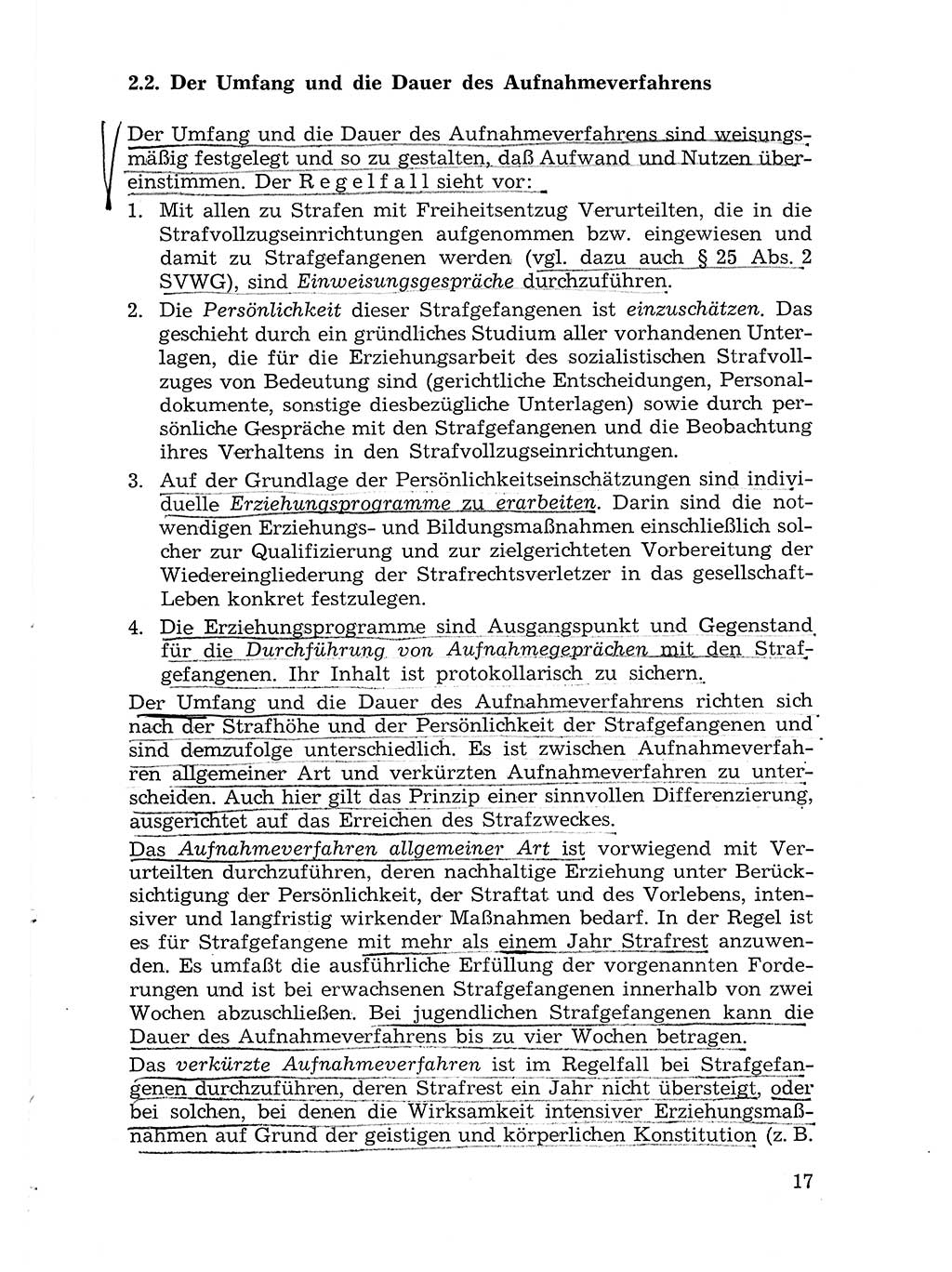 Sozialistischer Strafvollzug (SV) [Deutsche Demokratische Republik (DDR)] 1972, Seite 17 (Soz. SV DDR 1972, S. 17)