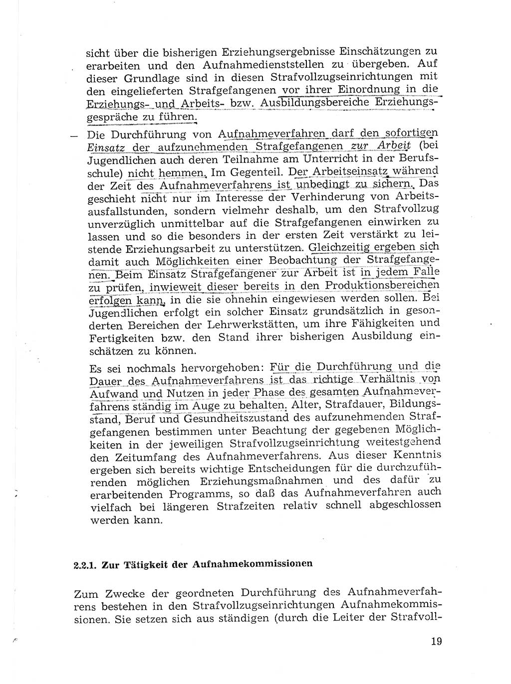 Sozialistischer Strafvollzug (SV) [Deutsche Demokratische Republik (DDR)] 1972, Seite 19 (Soz. SV DDR 1972, S. 19)