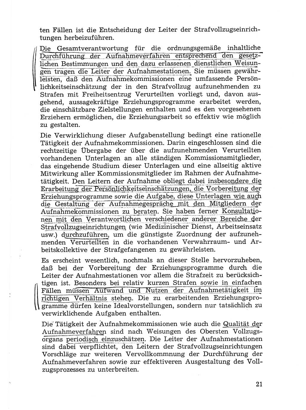 Sozialistischer Strafvollzug (SV) [Deutsche Demokratische Republik (DDR)] 1972, Seite 21 (Soz. SV DDR 1972, S. 21)