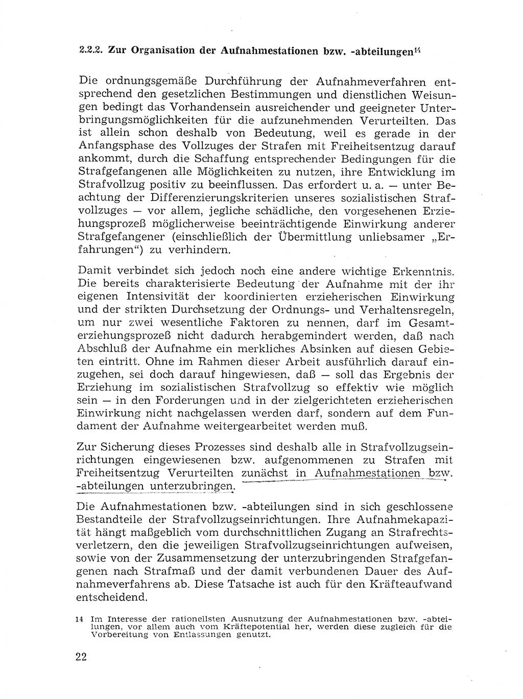 Sozialistischer Strafvollzug (SV) [Deutsche Demokratische Republik (DDR)] 1972, Seite 22 (Soz. SV DDR 1972, S. 22)
