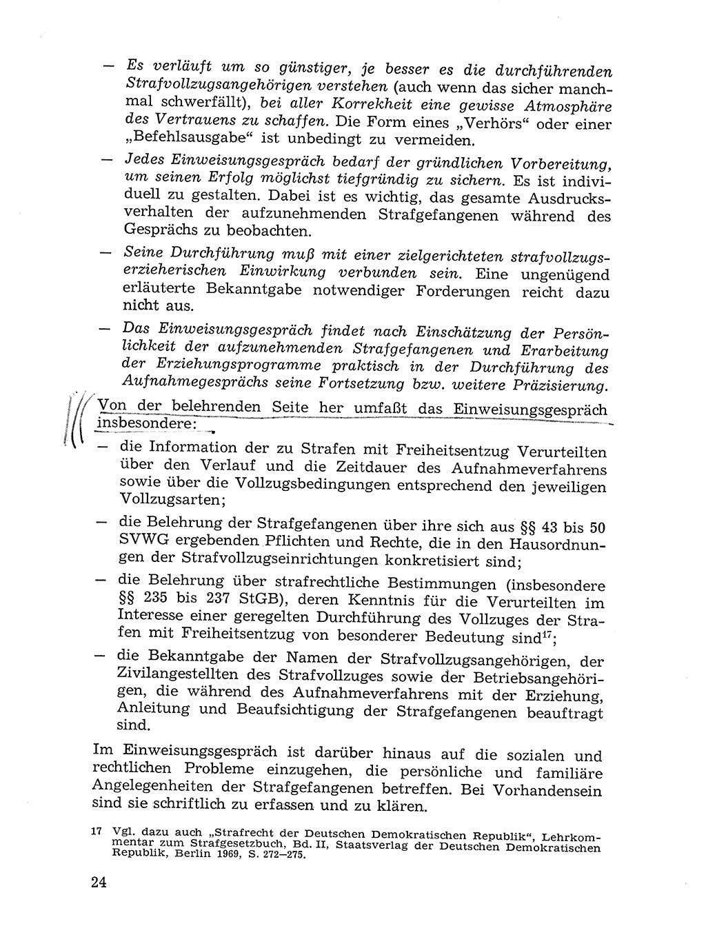 Sozialistischer Strafvollzug (SV) [Deutsche Demokratische Republik (DDR)] 1972, Seite 24 (Soz. SV DDR 1972, S. 24)