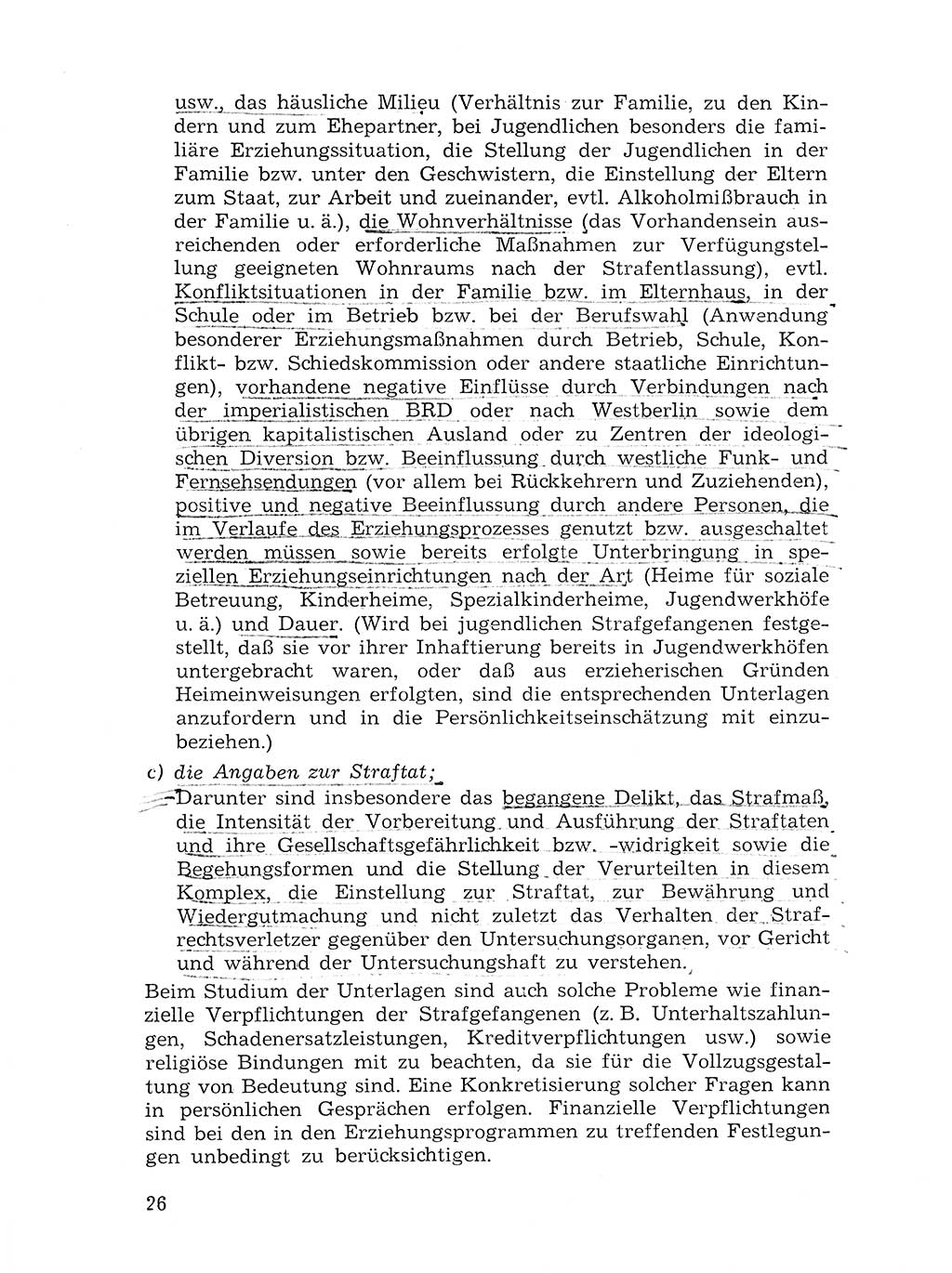 Sozialistischer Strafvollzug (SV) [Deutsche Demokratische Republik (DDR)] 1972, Seite 26 (Soz. SV DDR 1972, S. 26)