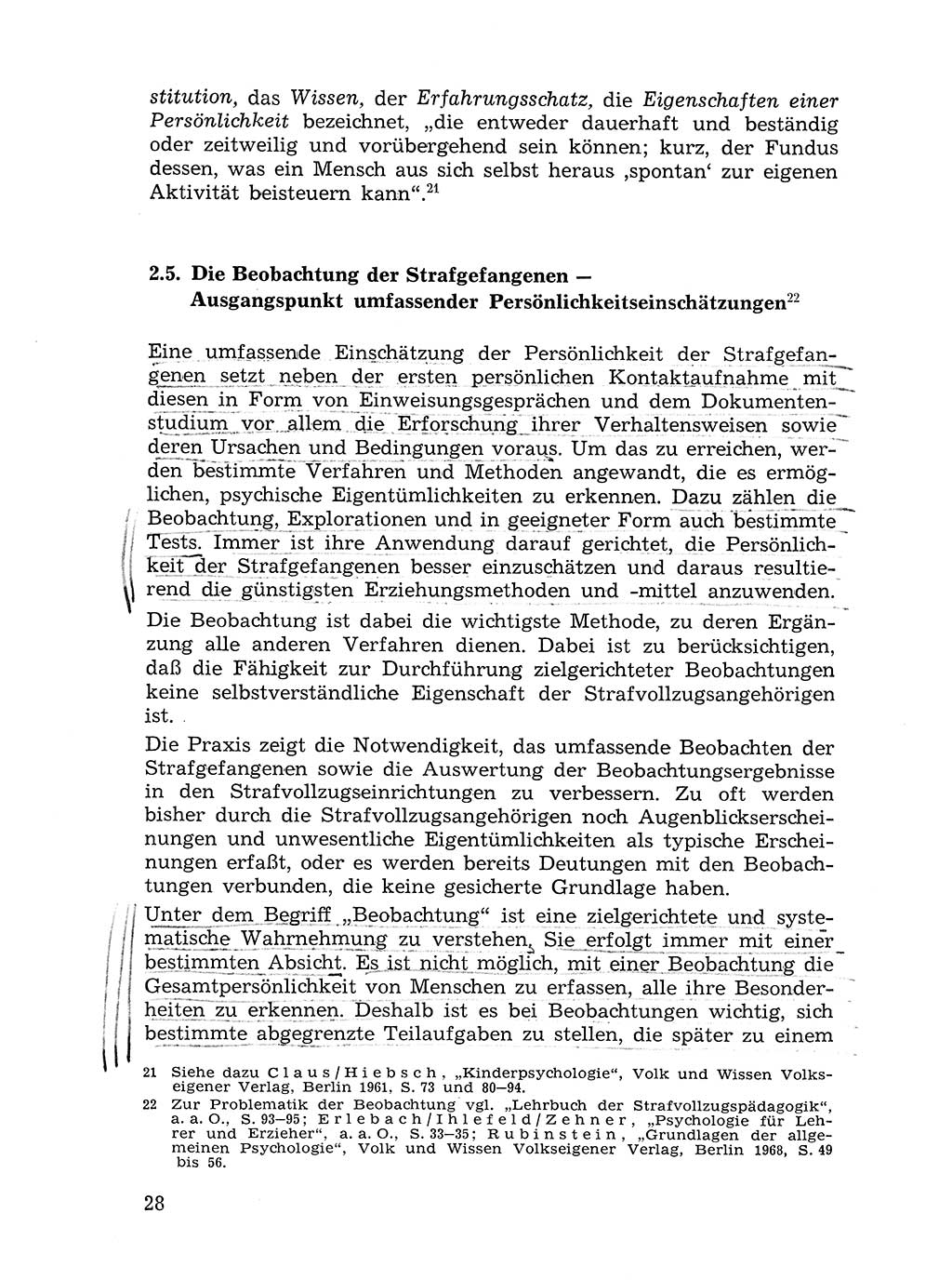 Sozialistischer Strafvollzug (SV) [Deutsche Demokratische Republik (DDR)] 1972, Seite 28 (Soz. SV DDR 1972, S. 28)