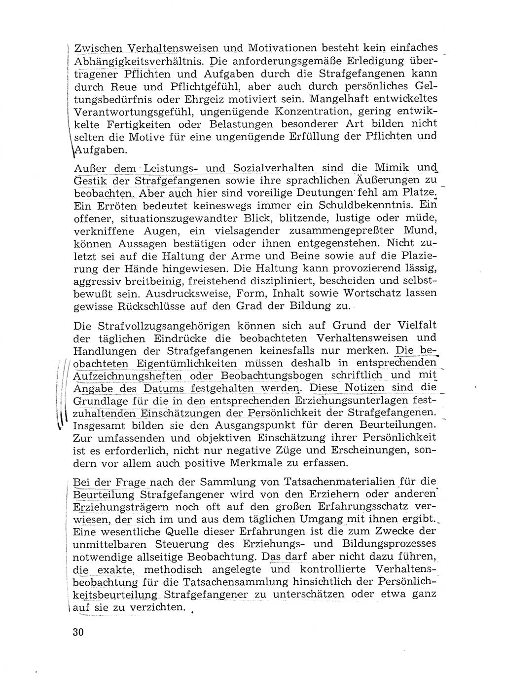 Sozialistischer Strafvollzug (SV) [Deutsche Demokratische Republik (DDR)] 1972, Seite 30 (Soz. SV DDR 1972, S. 30)
