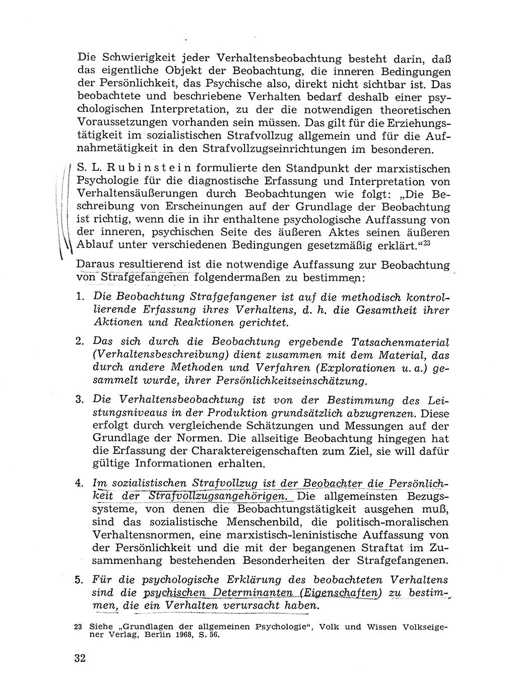 Sozialistischer Strafvollzug (SV) [Deutsche Demokratische Republik (DDR)] 1972, Seite 32 (Soz. SV DDR 1972, S. 32)