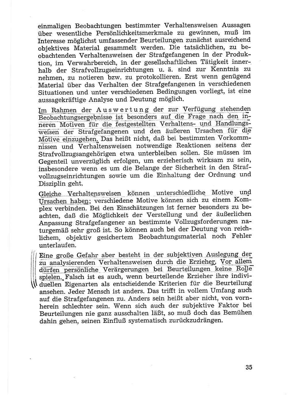 Sozialistischer Strafvollzug (SV) [Deutsche Demokratische Republik (DDR)] 1972, Seite 35 (Soz. SV DDR 1972, S. 35)