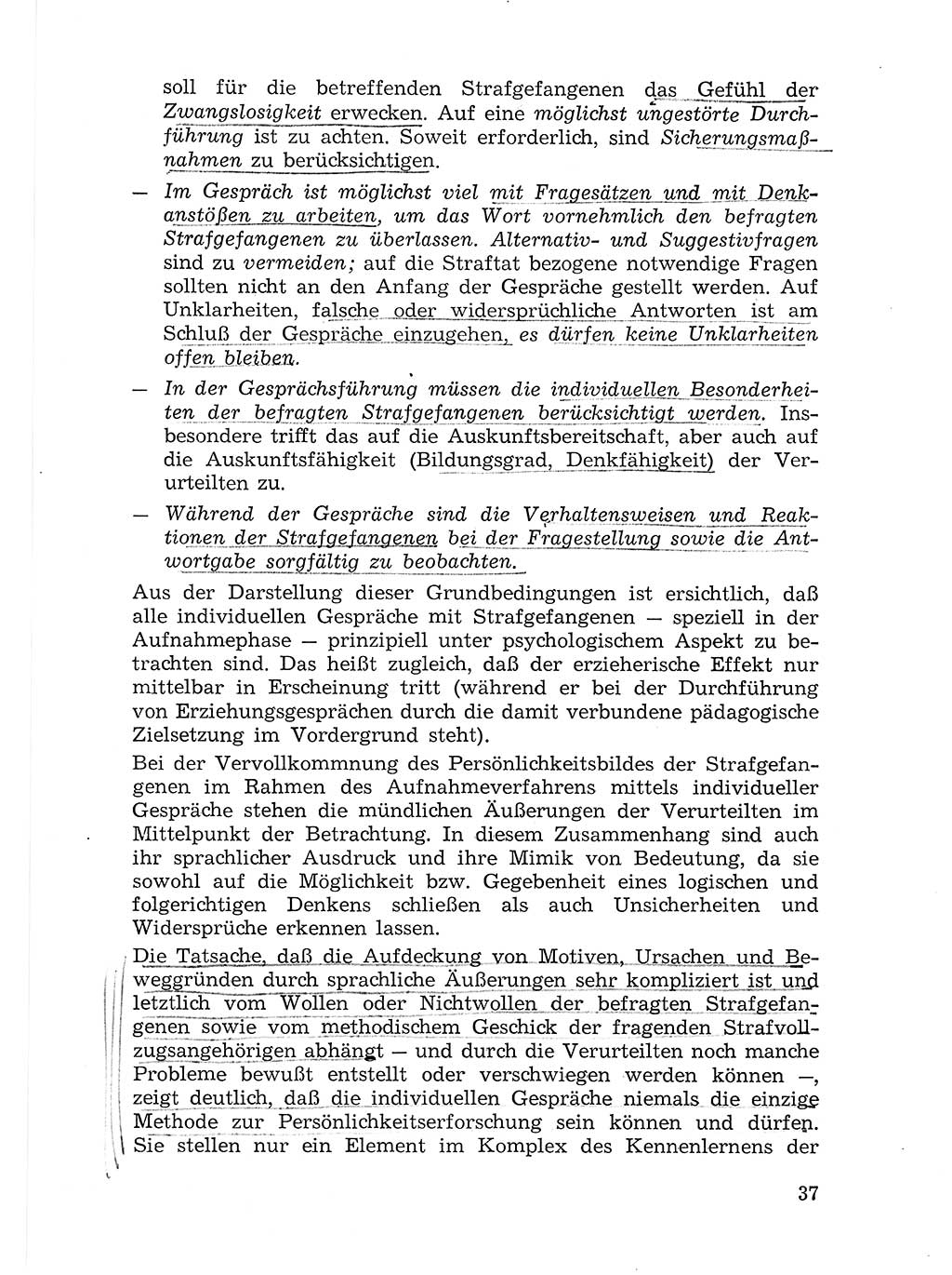 Sozialistischer Strafvollzug (SV) [Deutsche Demokratische Republik (DDR)] 1972, Seite 37 (Soz. SV DDR 1972, S. 37)