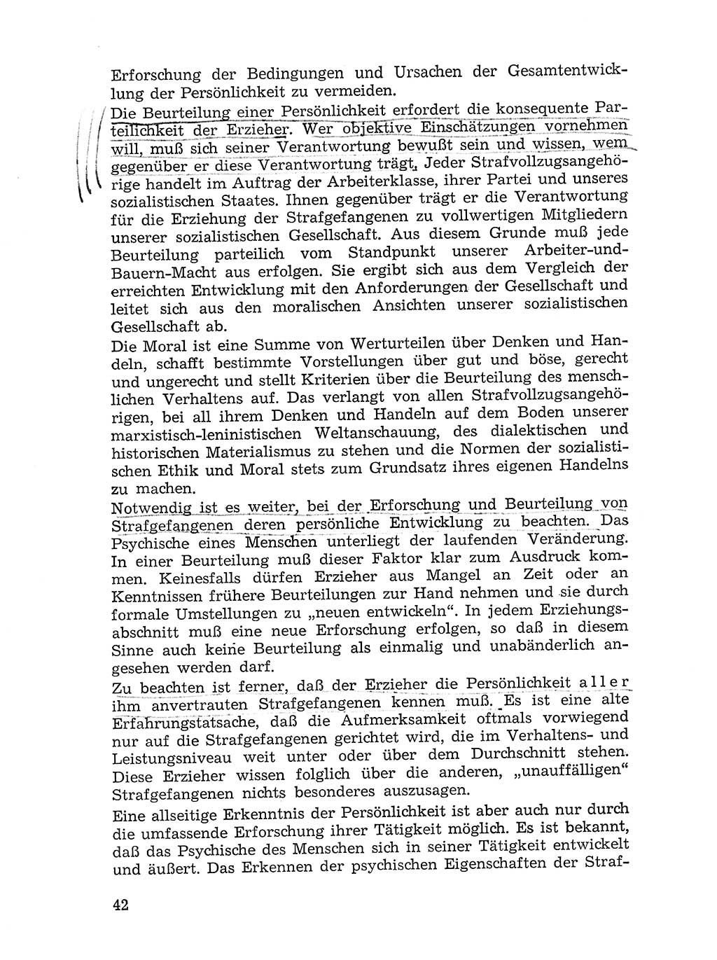 Sozialistischer Strafvollzug (SV) [Deutsche Demokratische Republik (DDR)] 1972, Seite 42 (Soz. SV DDR 1972, S. 42)