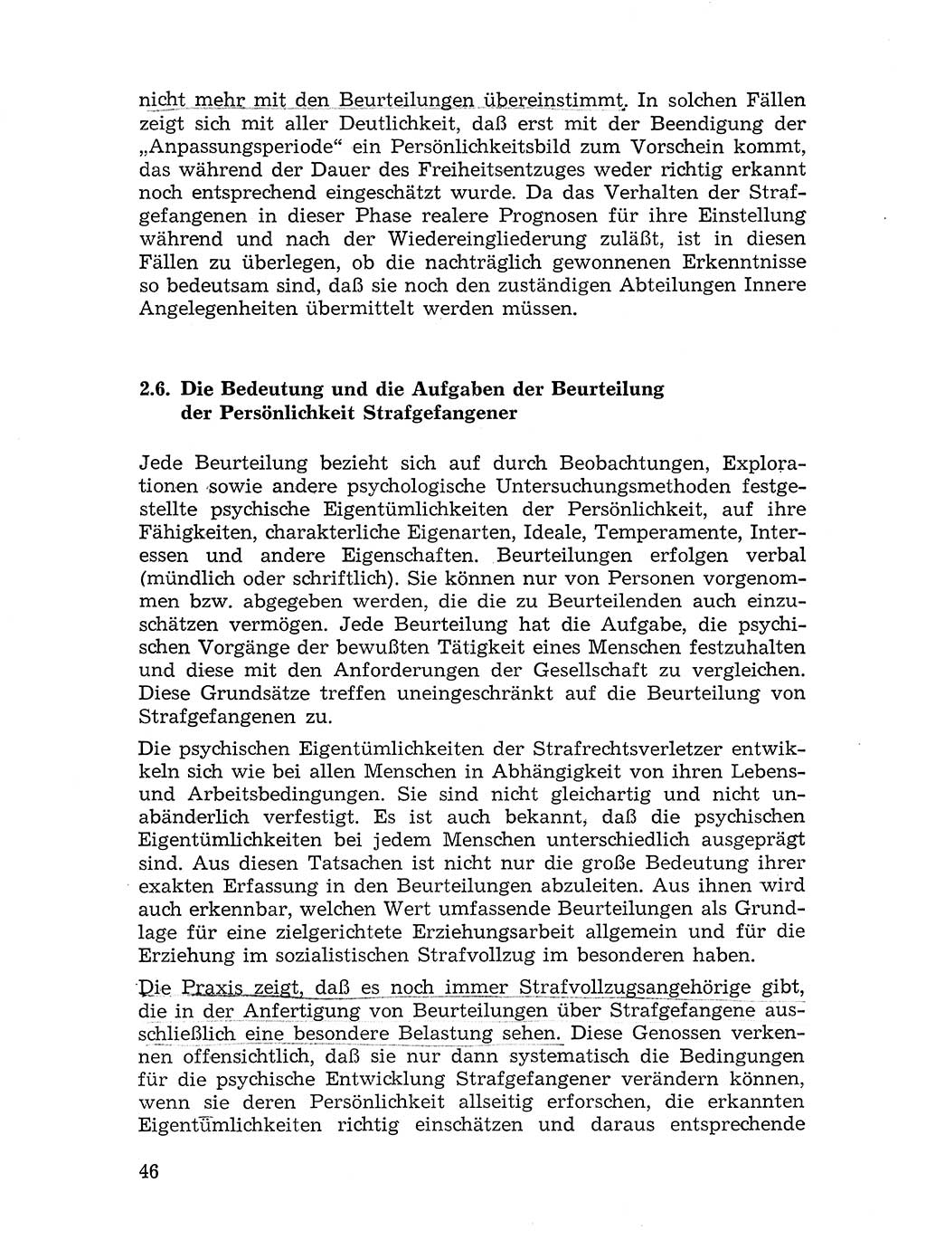 Sozialistischer Strafvollzug (SV) [Deutsche Demokratische Republik (DDR)] 1972, Seite 46 (Soz. SV DDR 1972, S. 46)