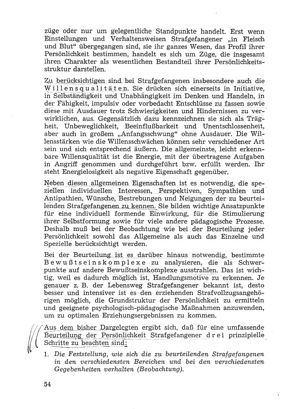 Sozialistischer Strafvollzug (SV) [Deutsche Demokratische Republik (DDR)] 1972, Seite 54 (Soz. SV DDR 1972, S. 54)