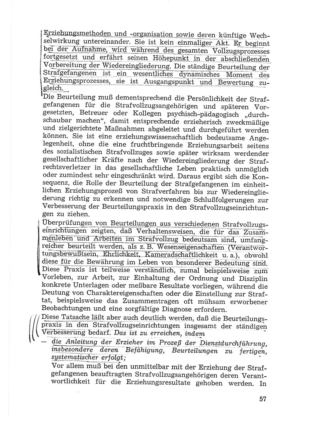 Sozialistischer Strafvollzug (SV) [Deutsche Demokratische Republik (DDR)] 1972, Seite 57 (Soz. SV DDR 1972, S. 57)