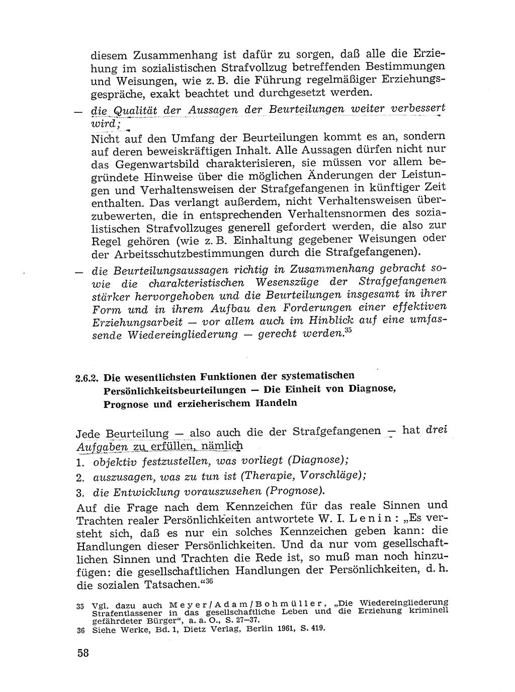 Sozialistischer Strafvollzug (SV) [Deutsche Demokratische Republik (DDR)] 1972, Seite 58 (Soz. SV DDR 1972, S. 58)